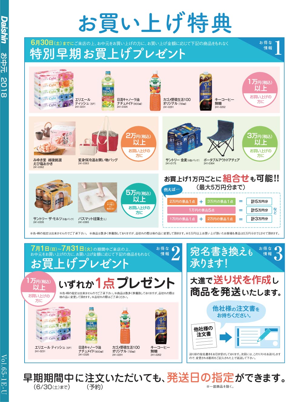 お中元早期お買上プレゼント